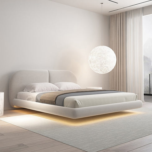 Garan Velvet Modern Floating Bed Frame